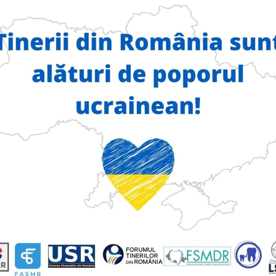 Tinerii din România alături de poporul ucrainean